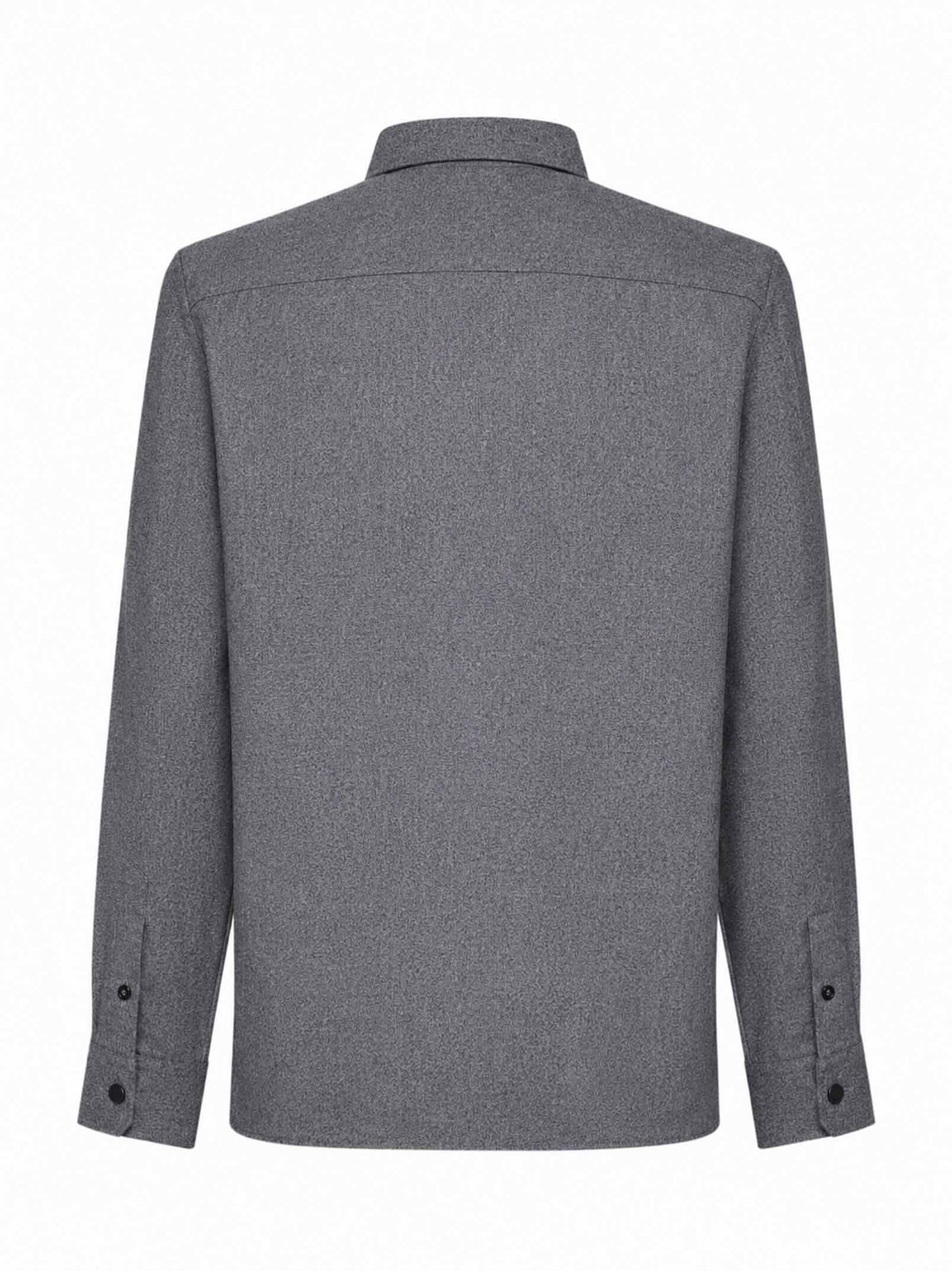 Grey virgin wool overshirt