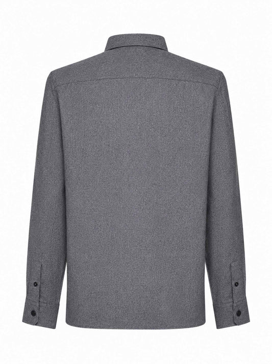 Grey virgin wool overshirt