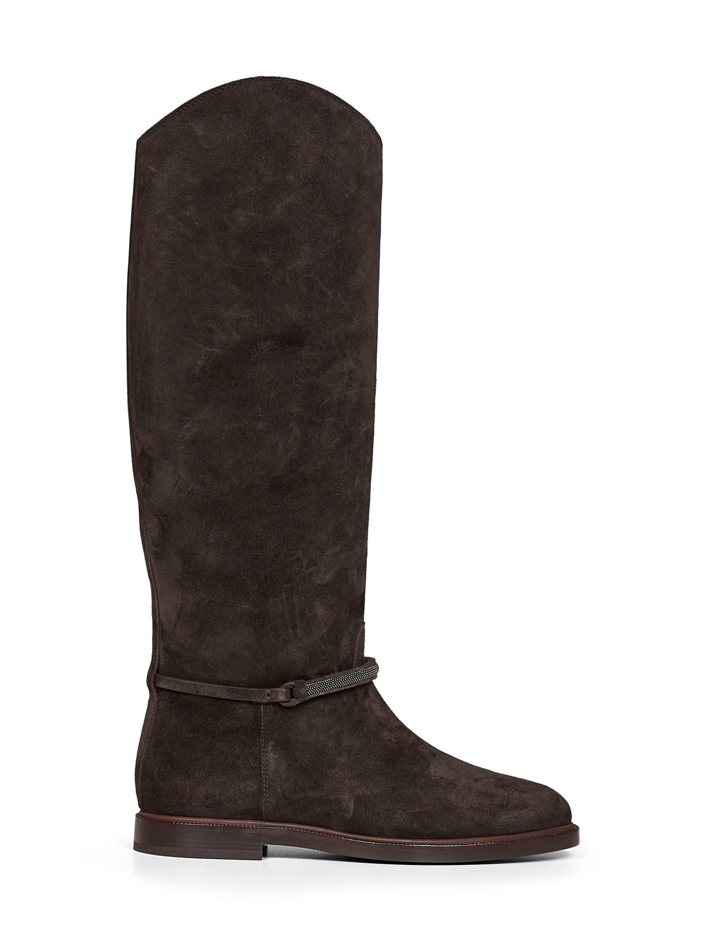 Stivali Boot in camoscio pepe con Precious Strap
