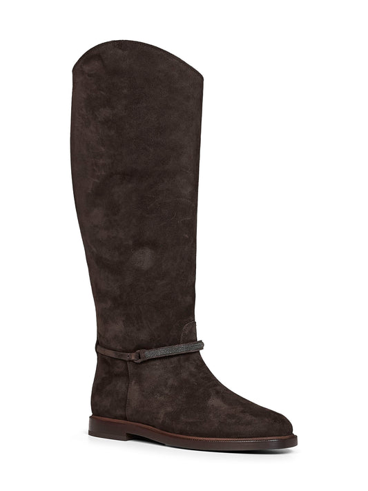 Pepper suede Boot with Precious Strap