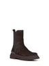 Stivaletti in camoscio pepe con Precious Detail