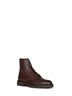 Chestnut grained calf leather ankle boots