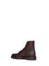 Chestnut grained calf leather ankle boots