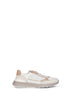 White nubuck and suede sneakers