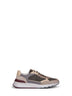 Multicolor suede and smooth leather sneakers
