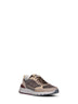Multicolor suede and smooth leather sneakers
