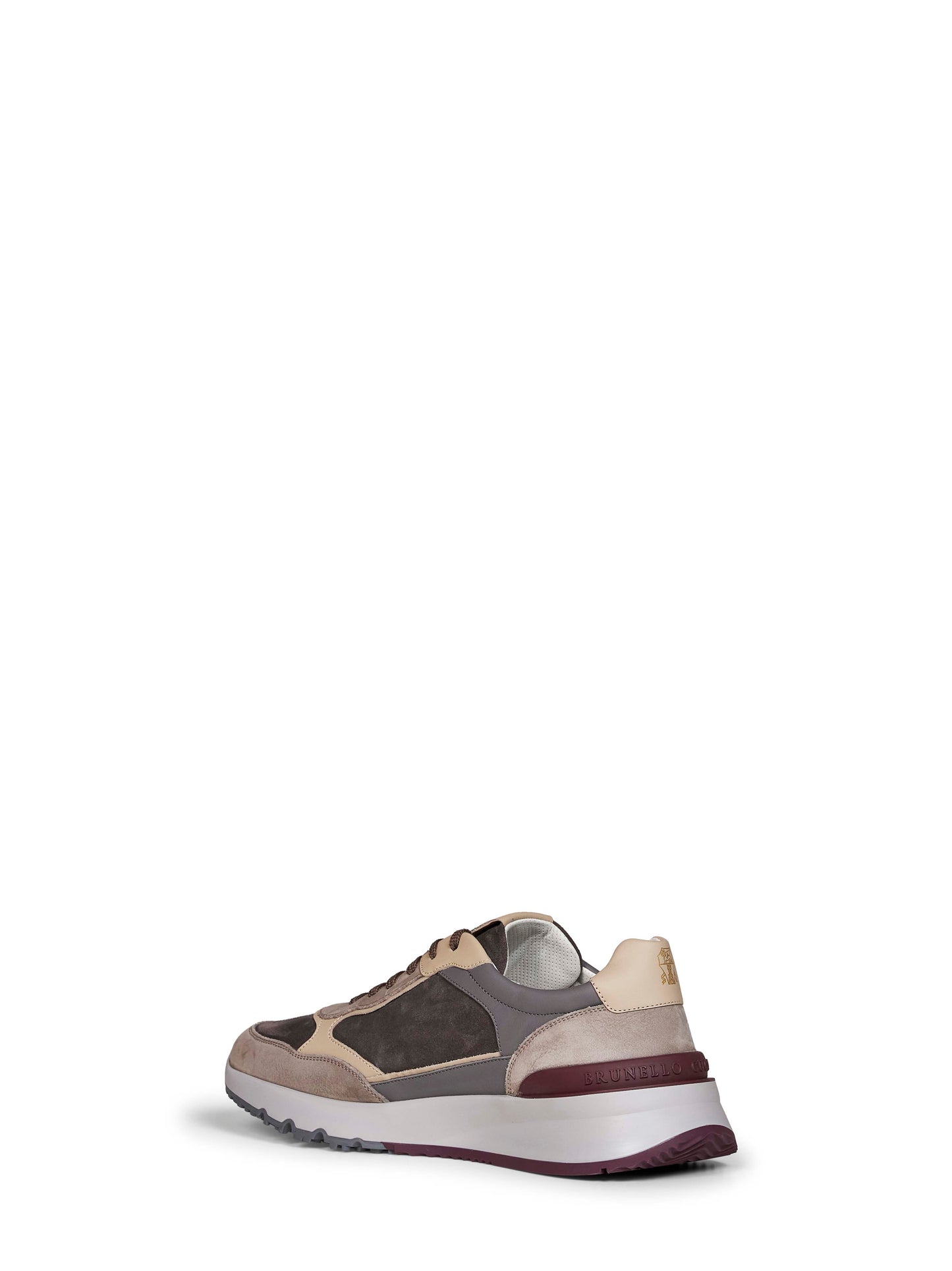 Multicolor suede and smooth leather sneakers