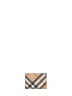 Porta carte di credito Check beige sabbia