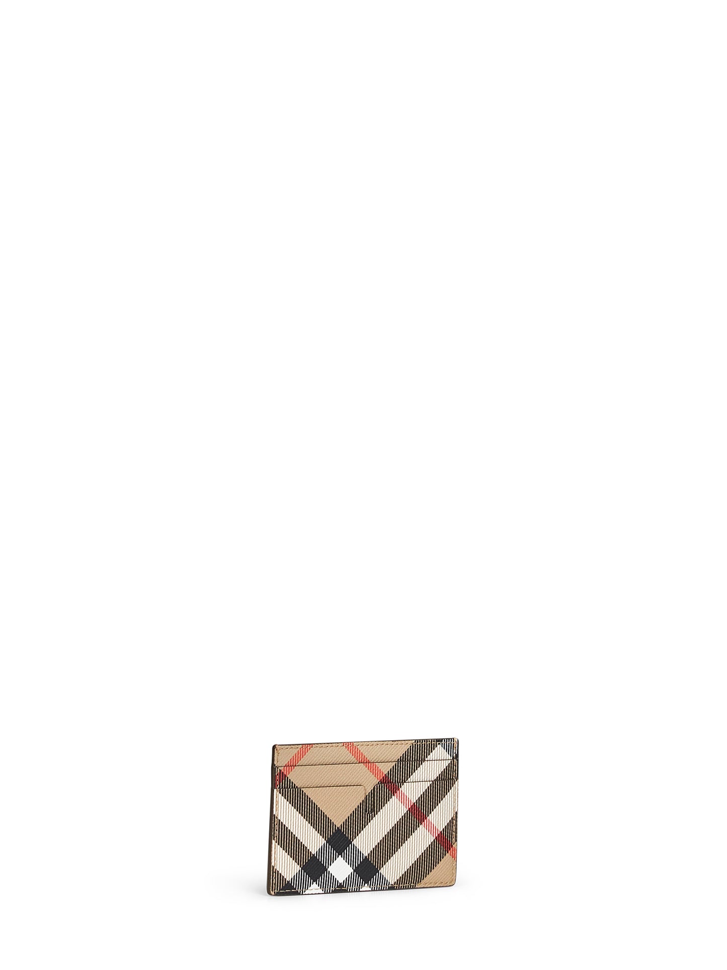 Porta carte di credito Check beige sabbia