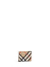 Porta carte di credito Check beige sabbia