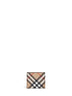 Sand beige Check bi-fold wallet