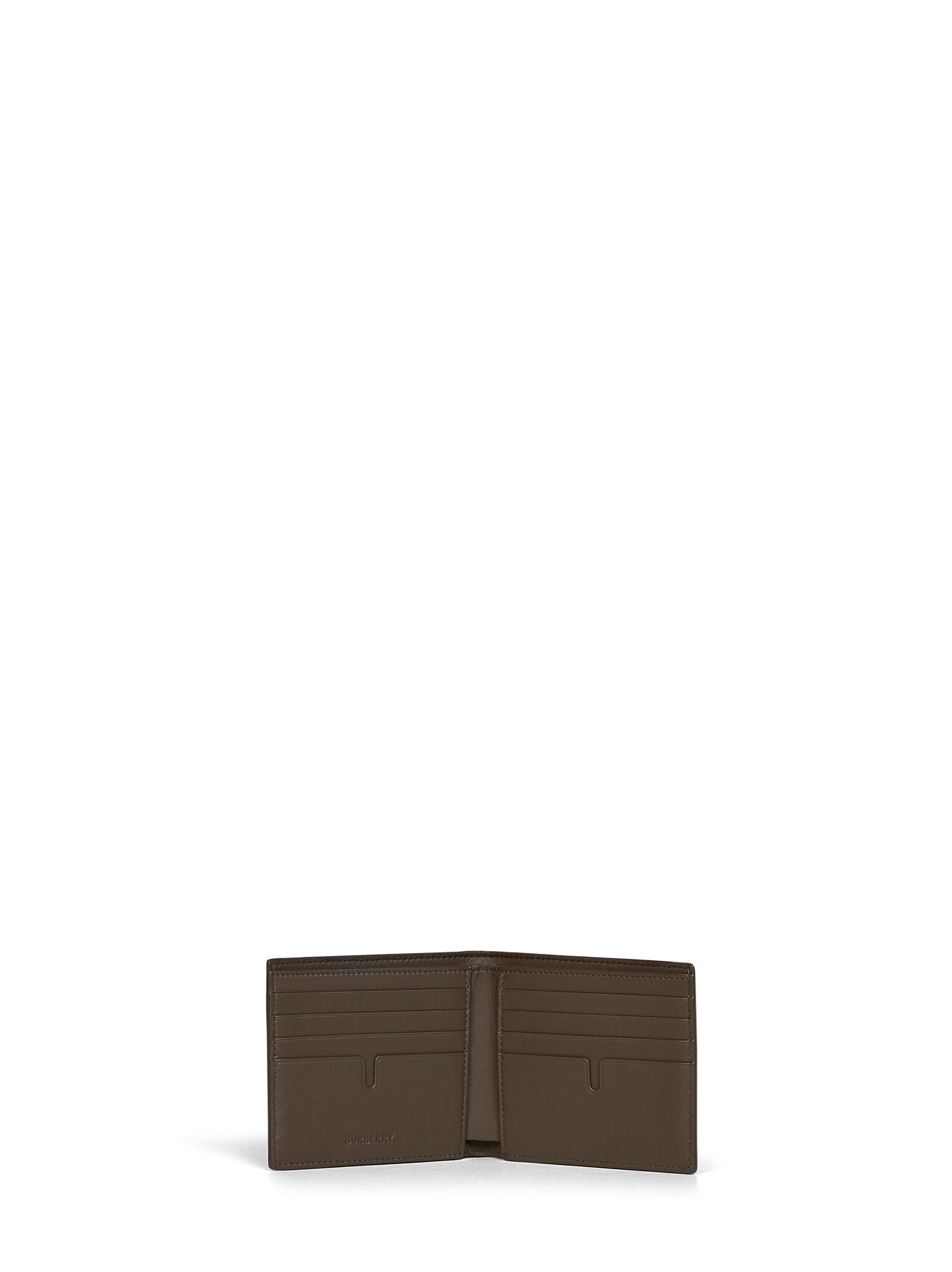 Sand beige Check bi-fold wallet