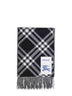 Sciarpa in cashmere Check double face nero