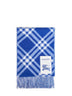Sciarpa in cashmere Check double face blu