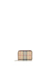 Archive beige Check zipped small wallet