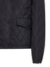 Giacca cropped con cappuccio in nylon trapuntato nero