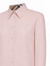 Camicia in popeline di cotone rosa con ricamo EKD
