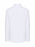 White cotton poplin shirt with EKD embroidery