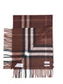 Treacle brown Check cashmere scarf