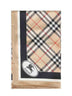 Foulard in twill di seta Check beige sabbia