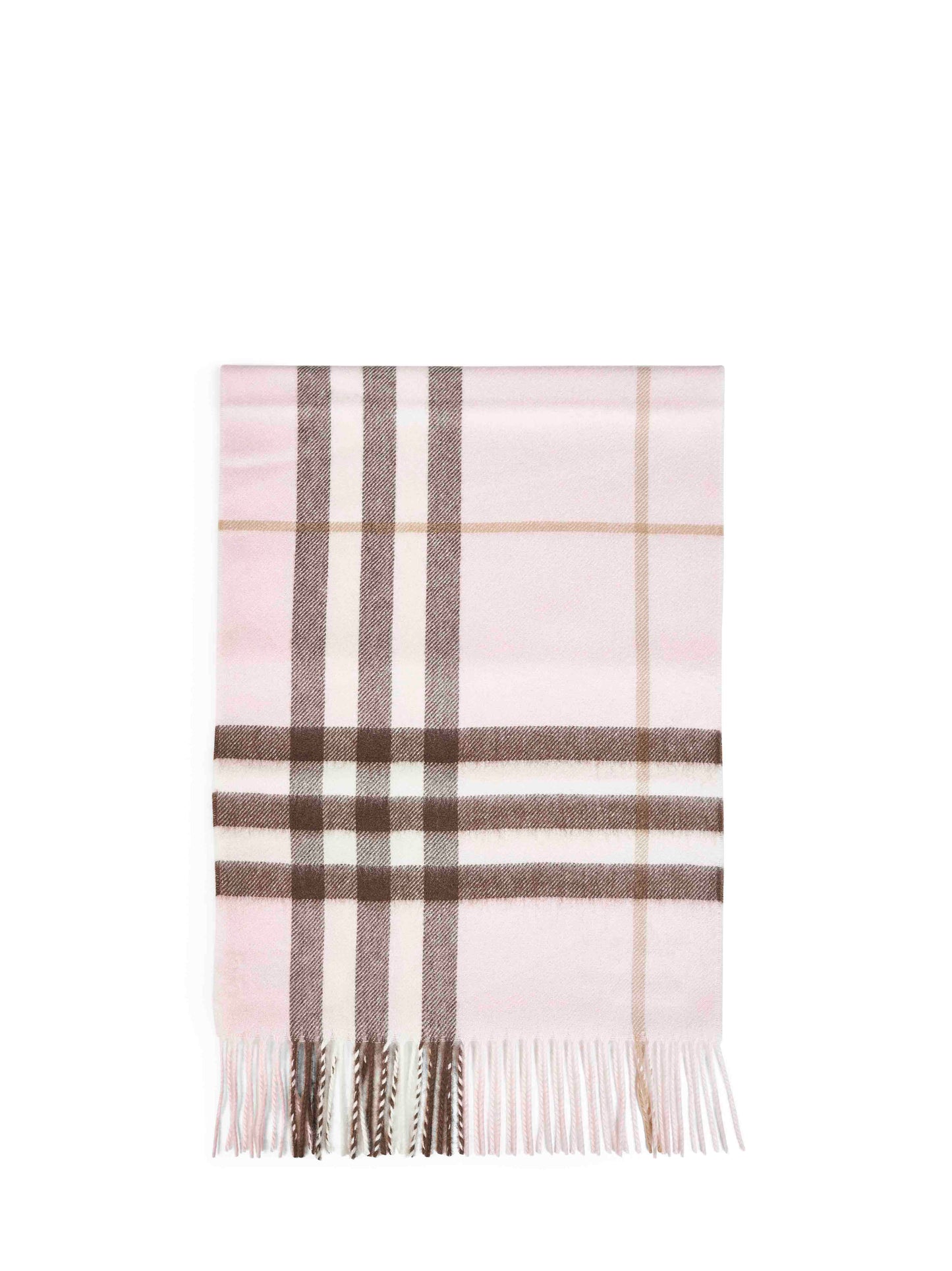 Bow pink Check cashmere scarf