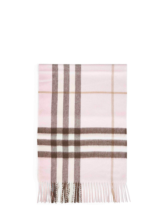 Sciarpa in cashmere Check rosa