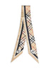 Sand beige Check thin silk twill scarf