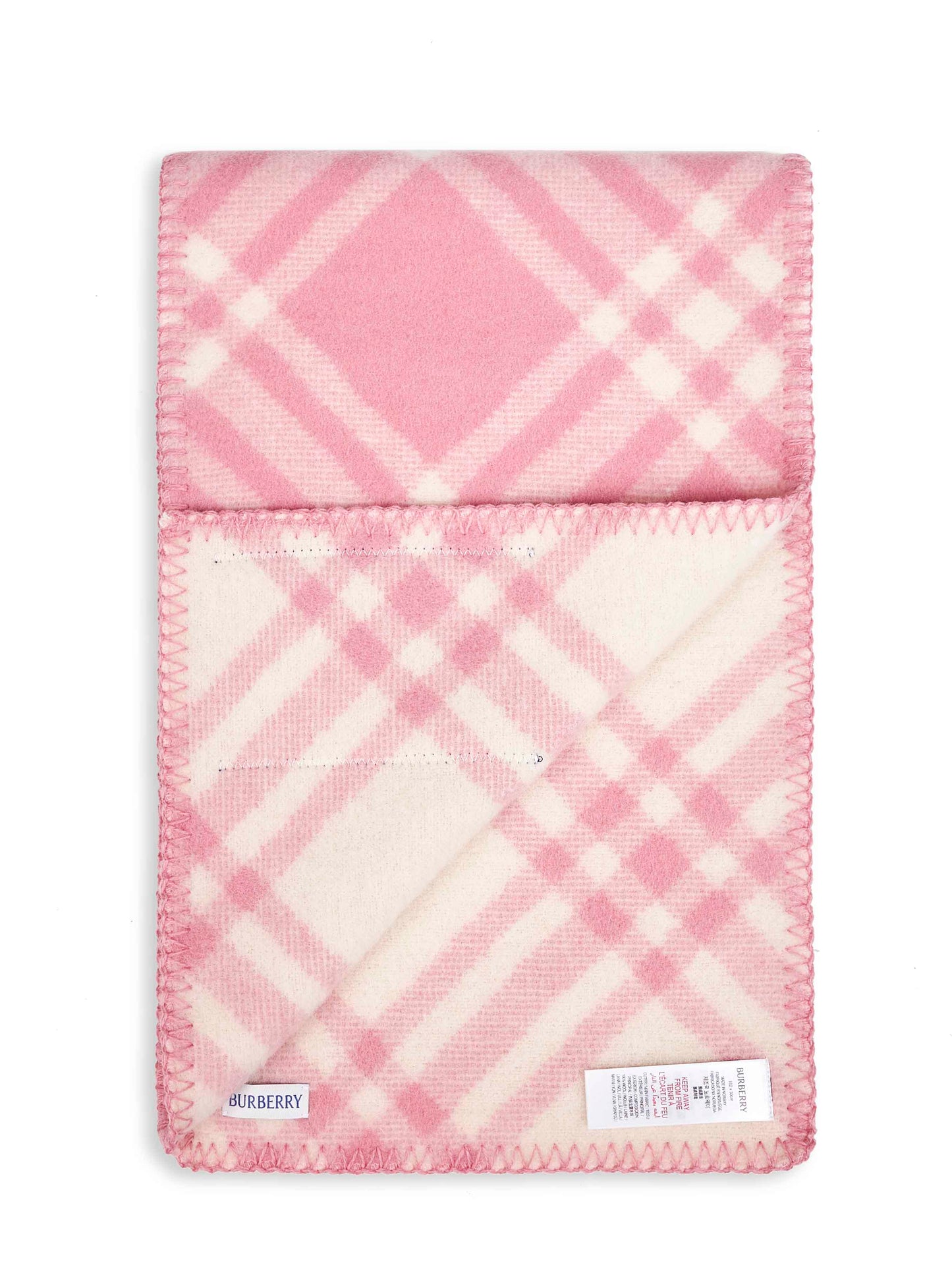 Pink Check wool scarf