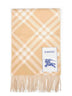 Sand beige Check cashmere scarf
