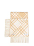 Sand beige Check cashmere scarf