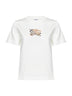 Chalk white cotton EKD Check T-shirt