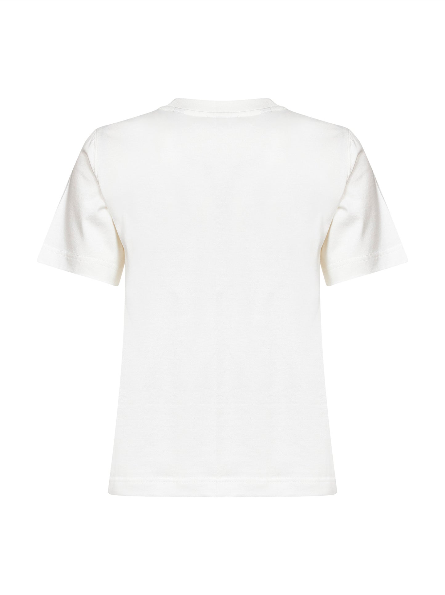 Chalk white cotton EKD Check T-shirt