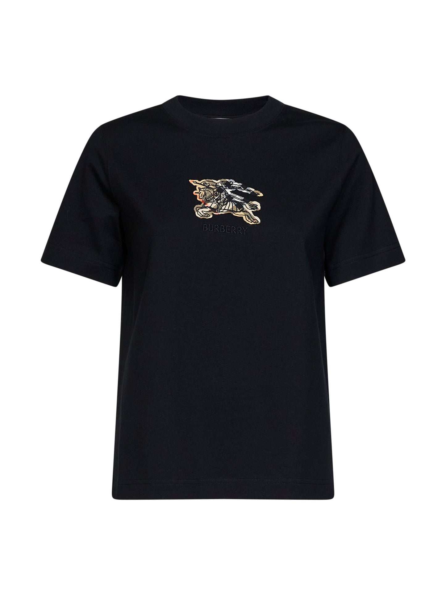 Black cotton EKD Check T-shirt