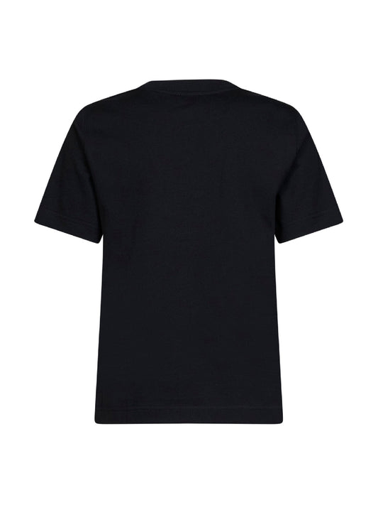 T-shirt in cotone nero con EKD Check