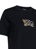 Black cotton EKD Check T-shirt