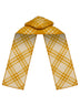 Pear yellow Check wool hooded scarf