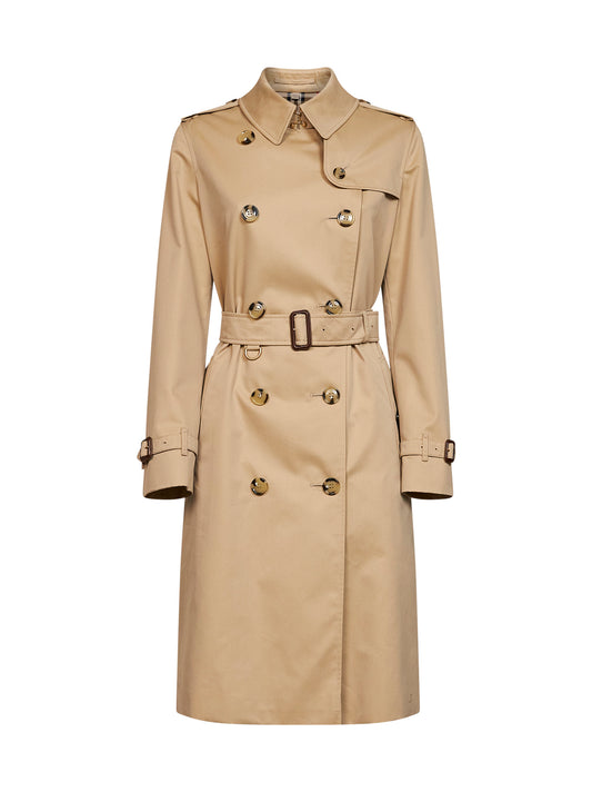 Honey beige Heritage Kensington long trench coat