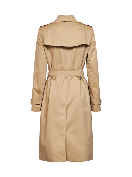 Honey beige Heritage Kensington long trench coat