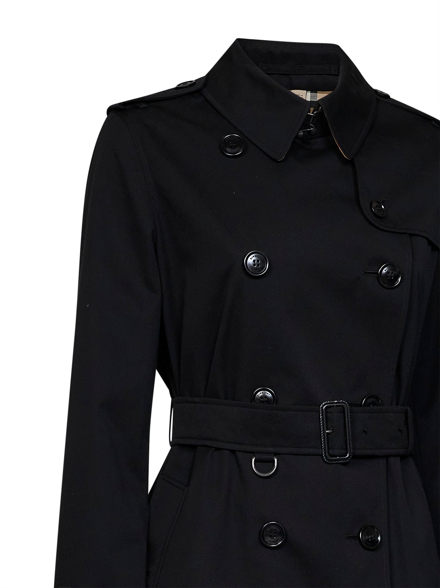 Black Heritage Kensington short trench coat
