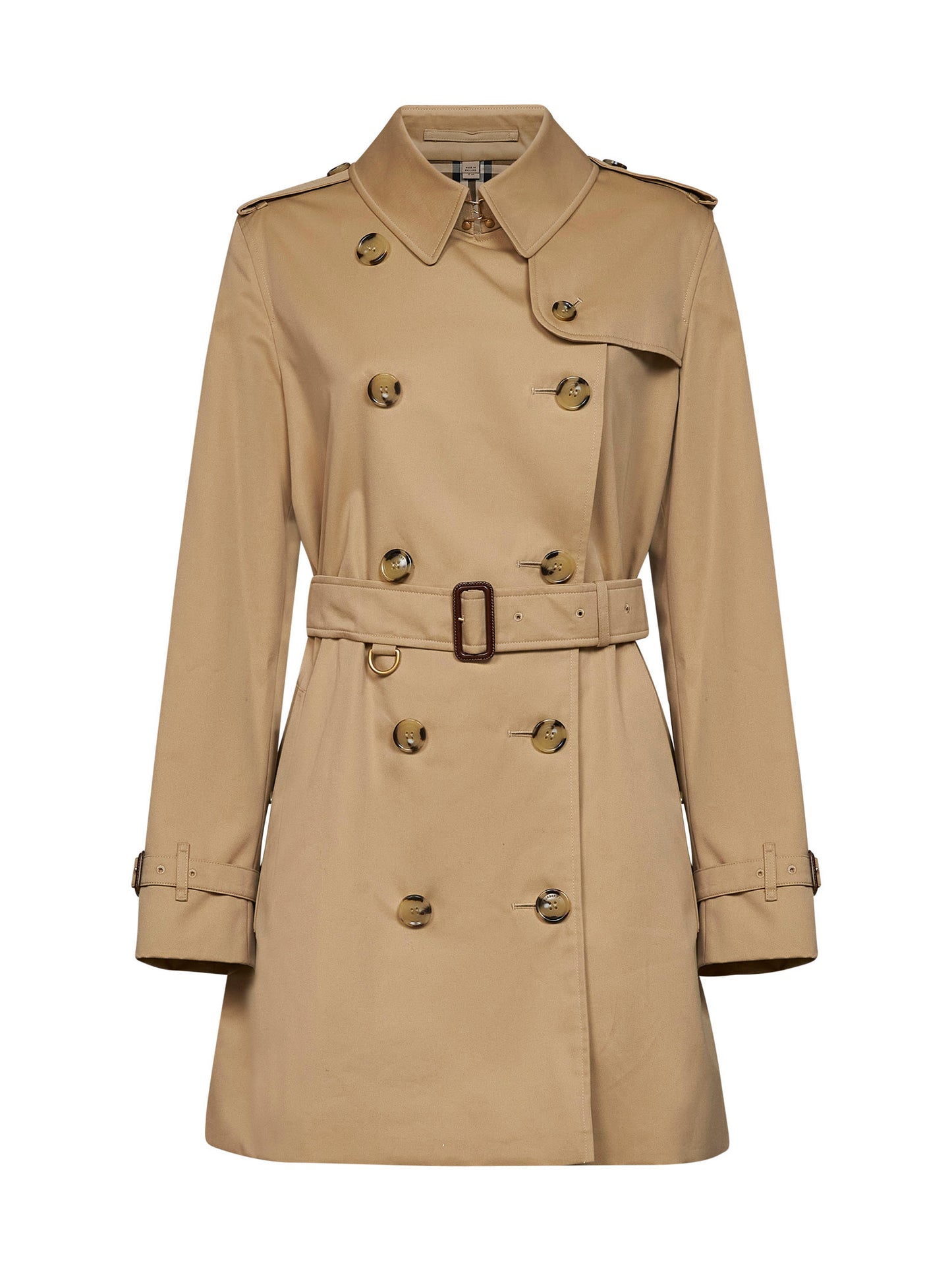 Honey beige Heritage Kensington short trench coat
