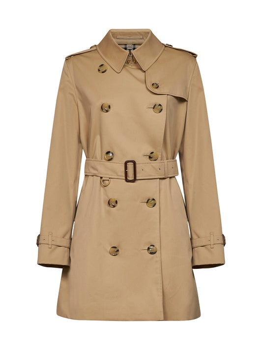 Honey beige Heritage Kensington short trench coat