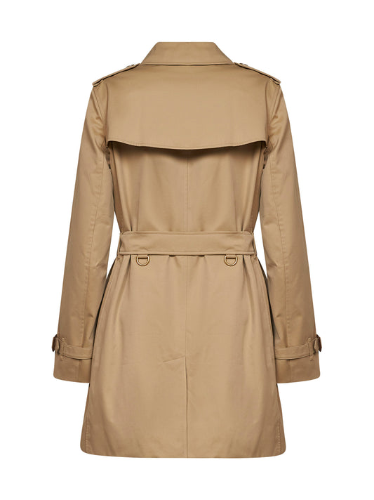 Honey beige Heritage Kensington short trench coat