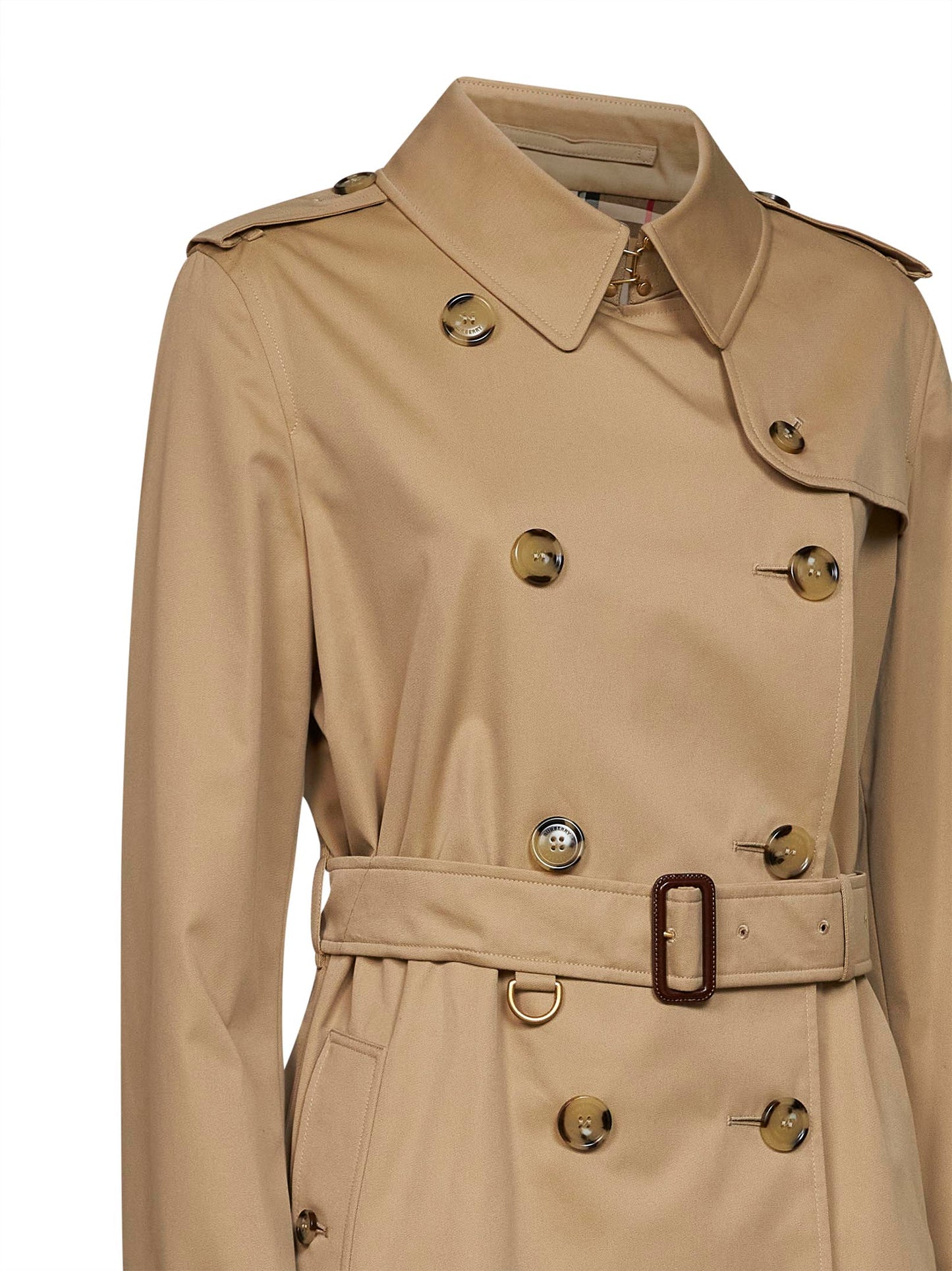 Honey beige Heritage Kensington short trench coat