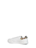 White smooth leather Set sneakers with Check insert