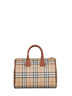 Borsa bowling Check media beige archivio