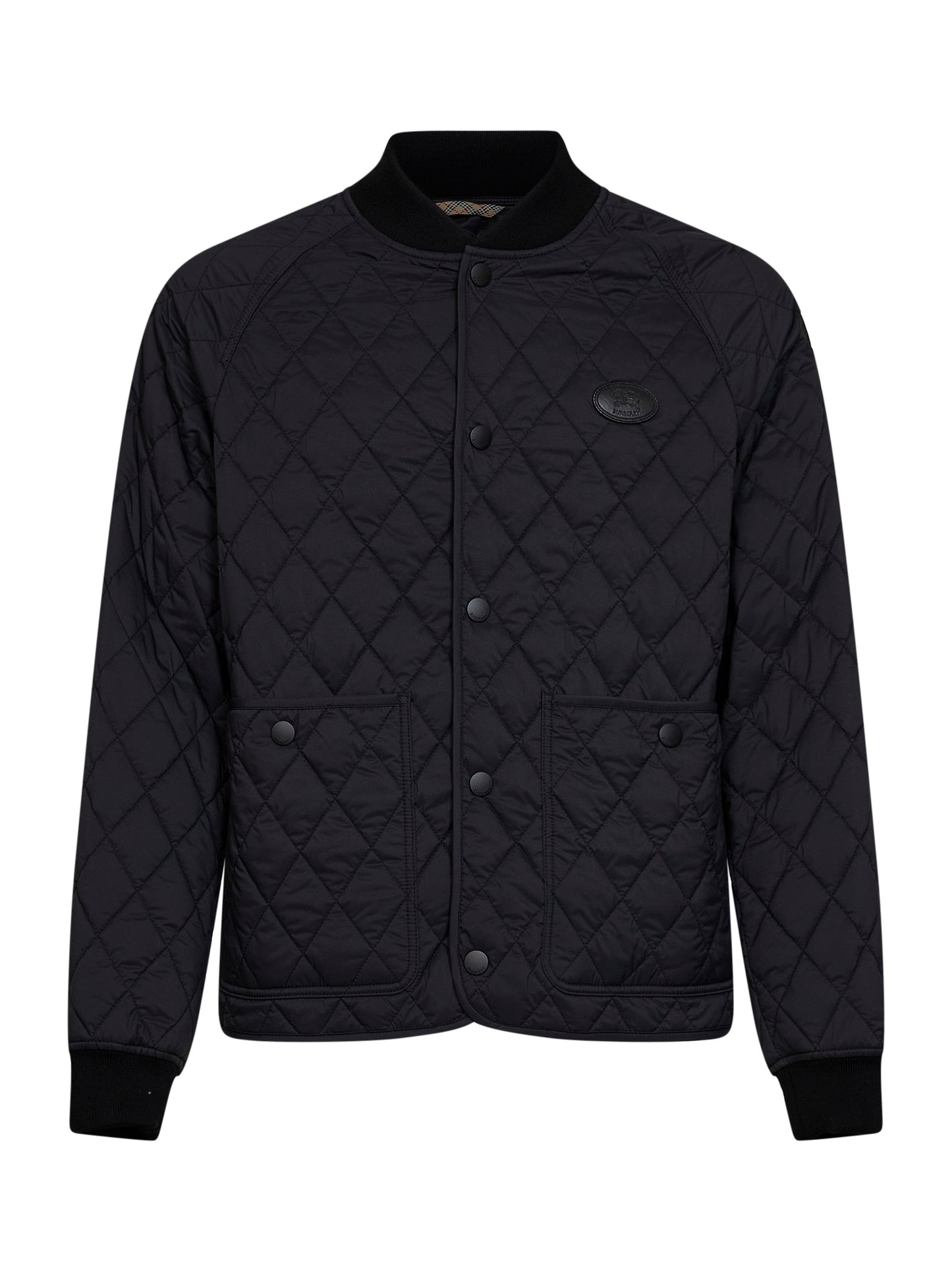 Black quilted nylon jacket