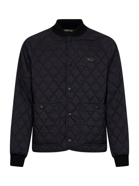 Black quilted nylon jacket