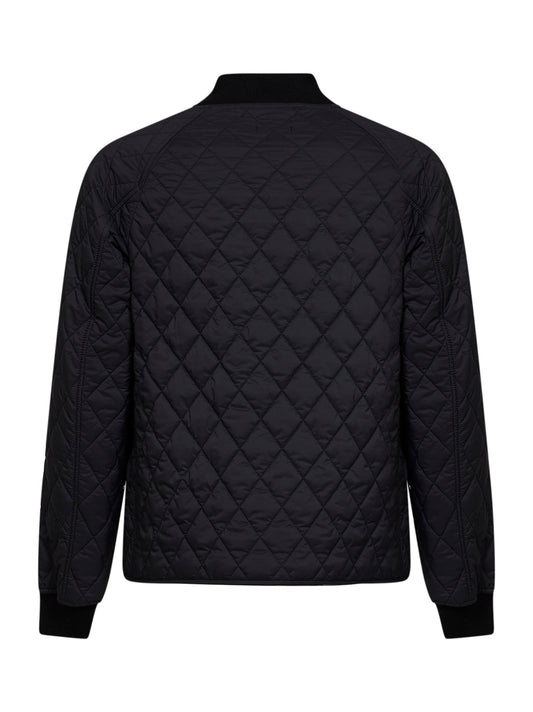 Black quilted nylon jacket