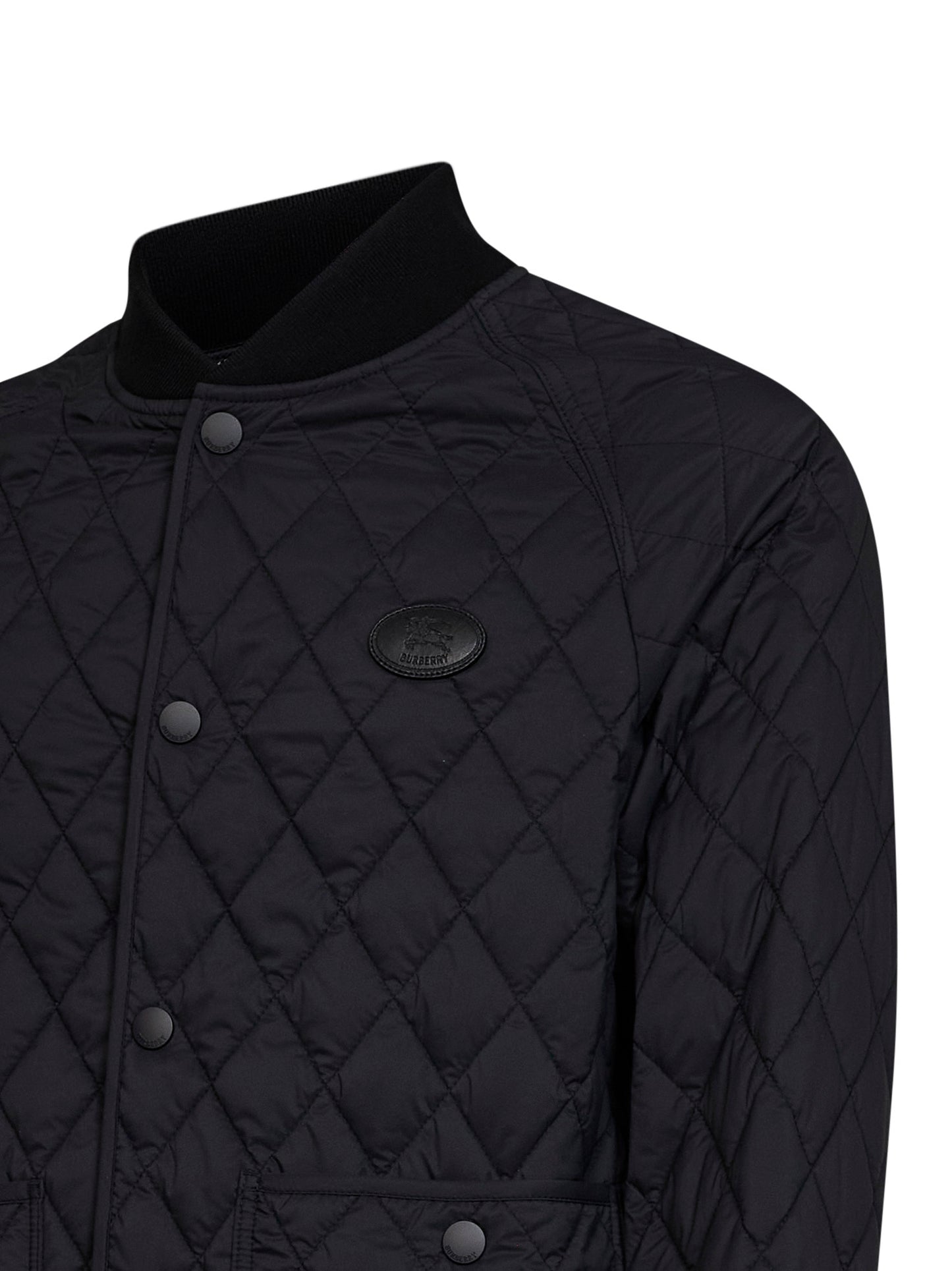 Black quilted nylon jacket