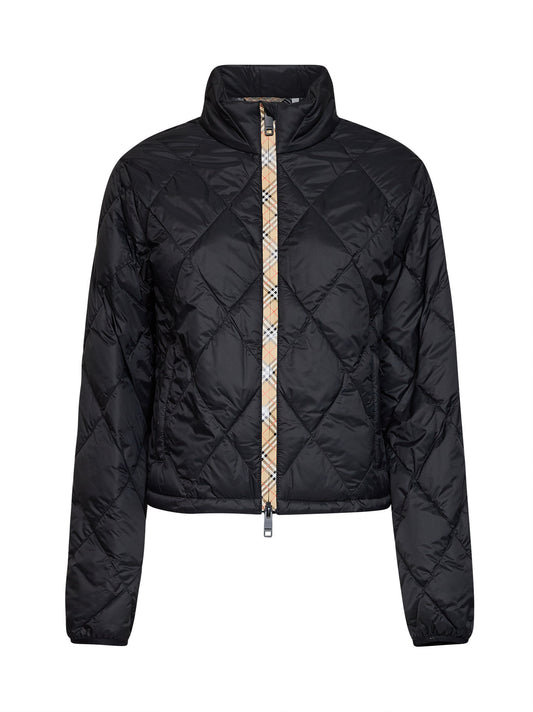Black quilted nylon Bramford packable jacket